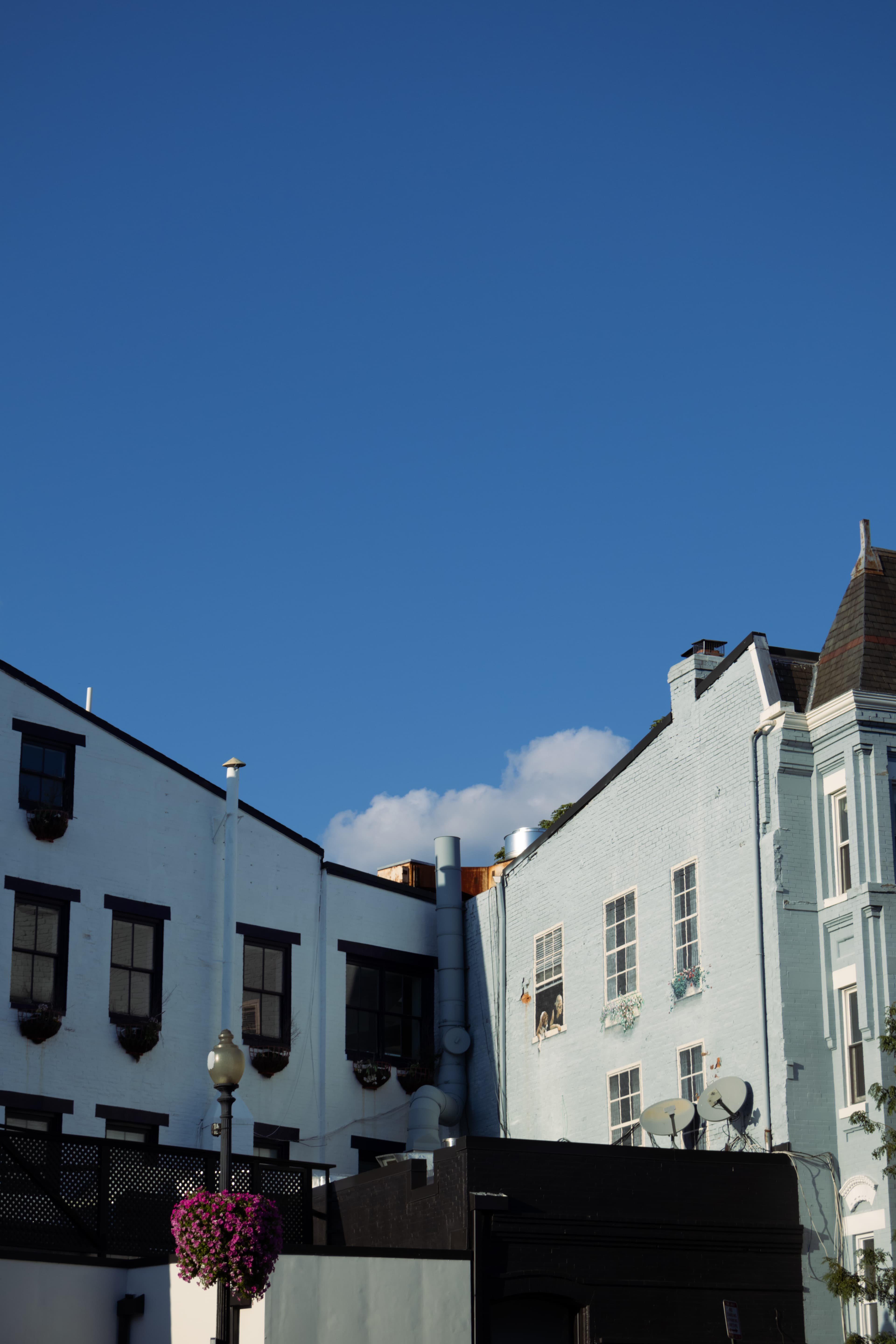 Geometric architectural detail, intersecting lines and shadow