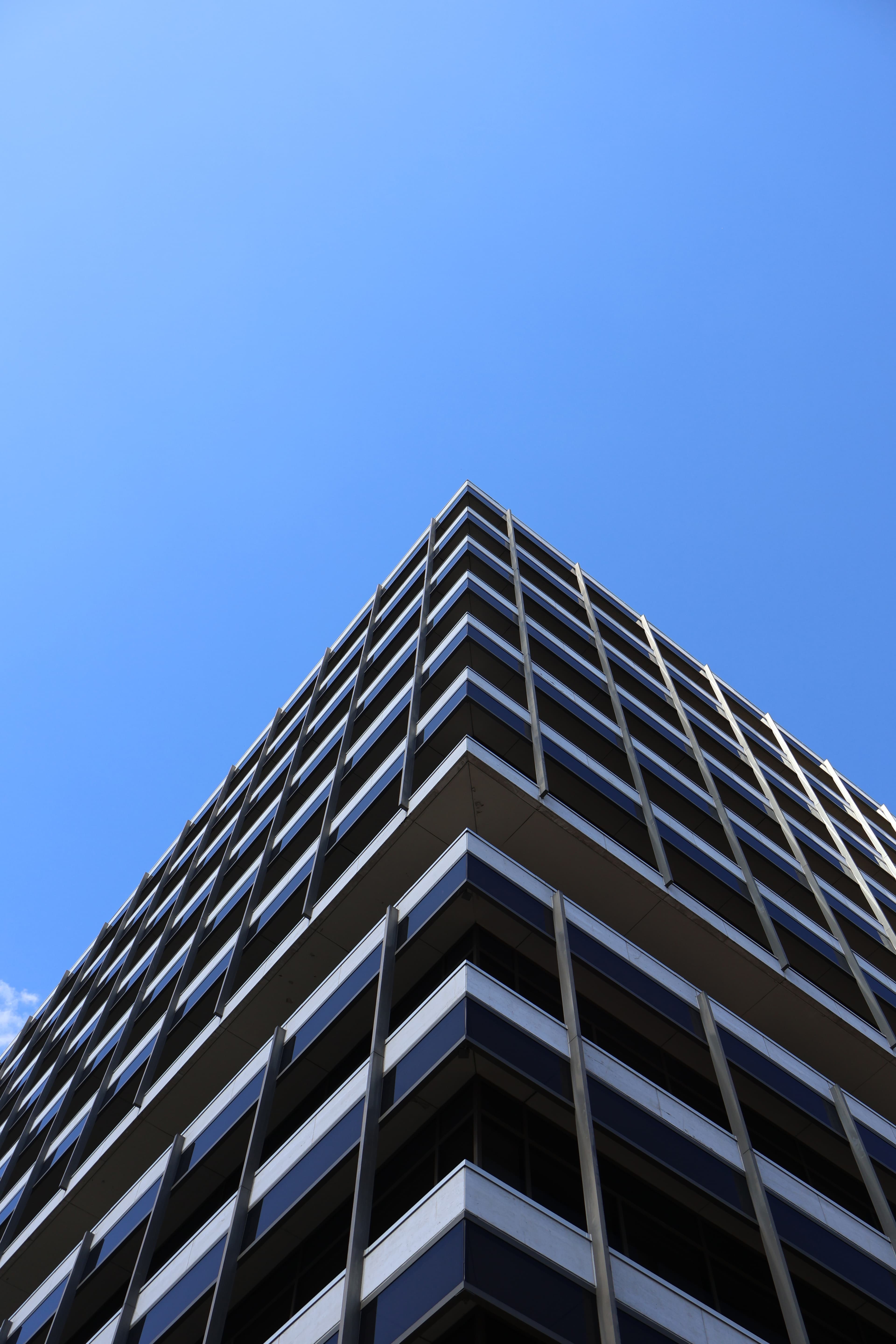 Layered architectural planes receding into distance