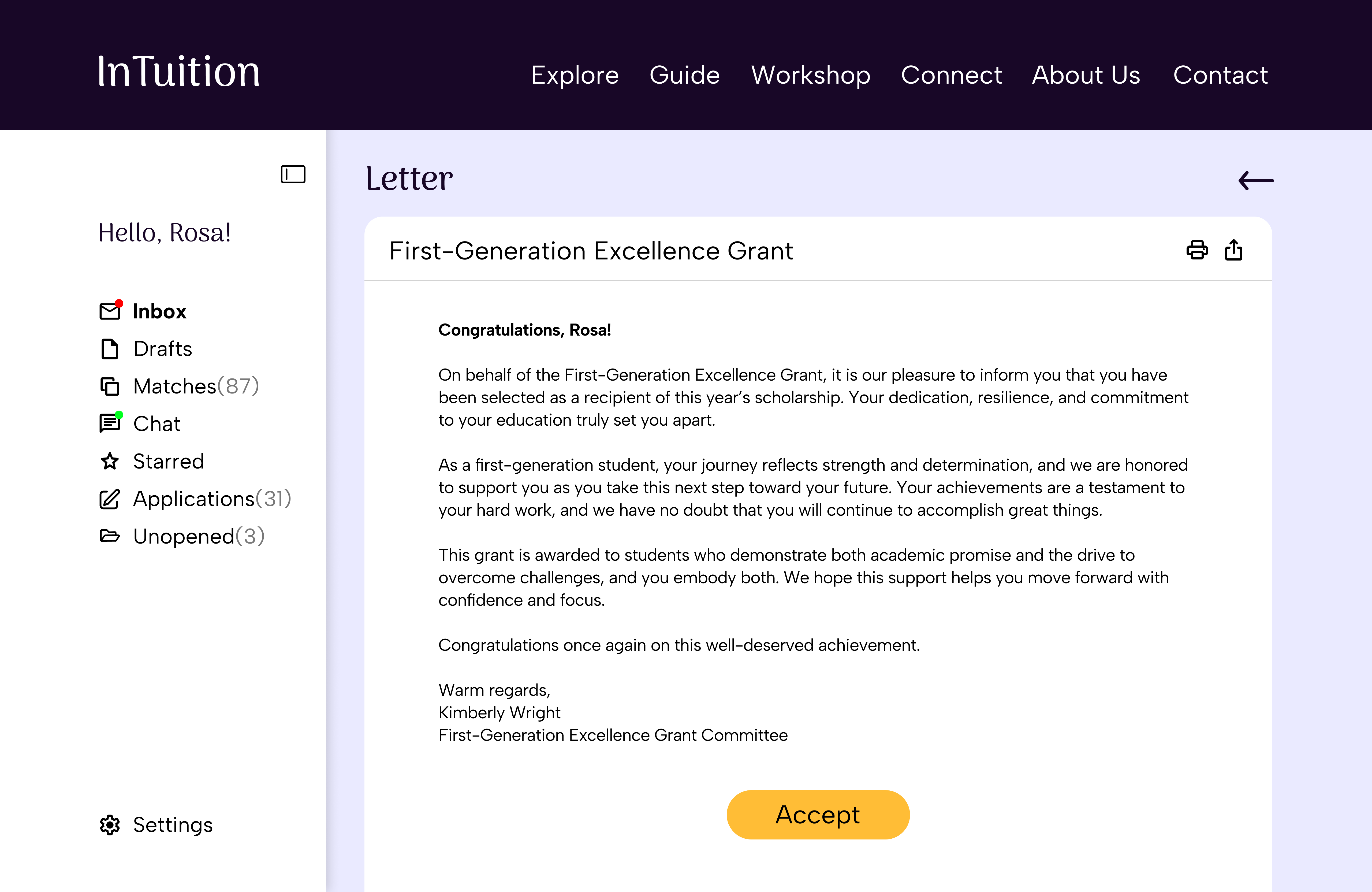 Letter template