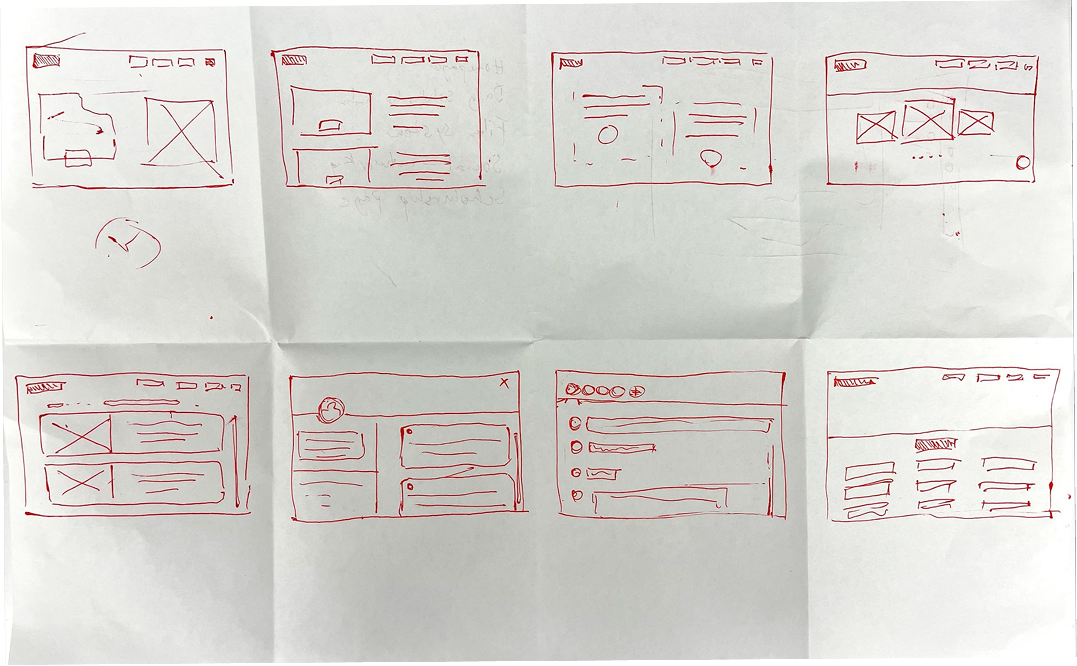 Lo-fi sketch, main layout
