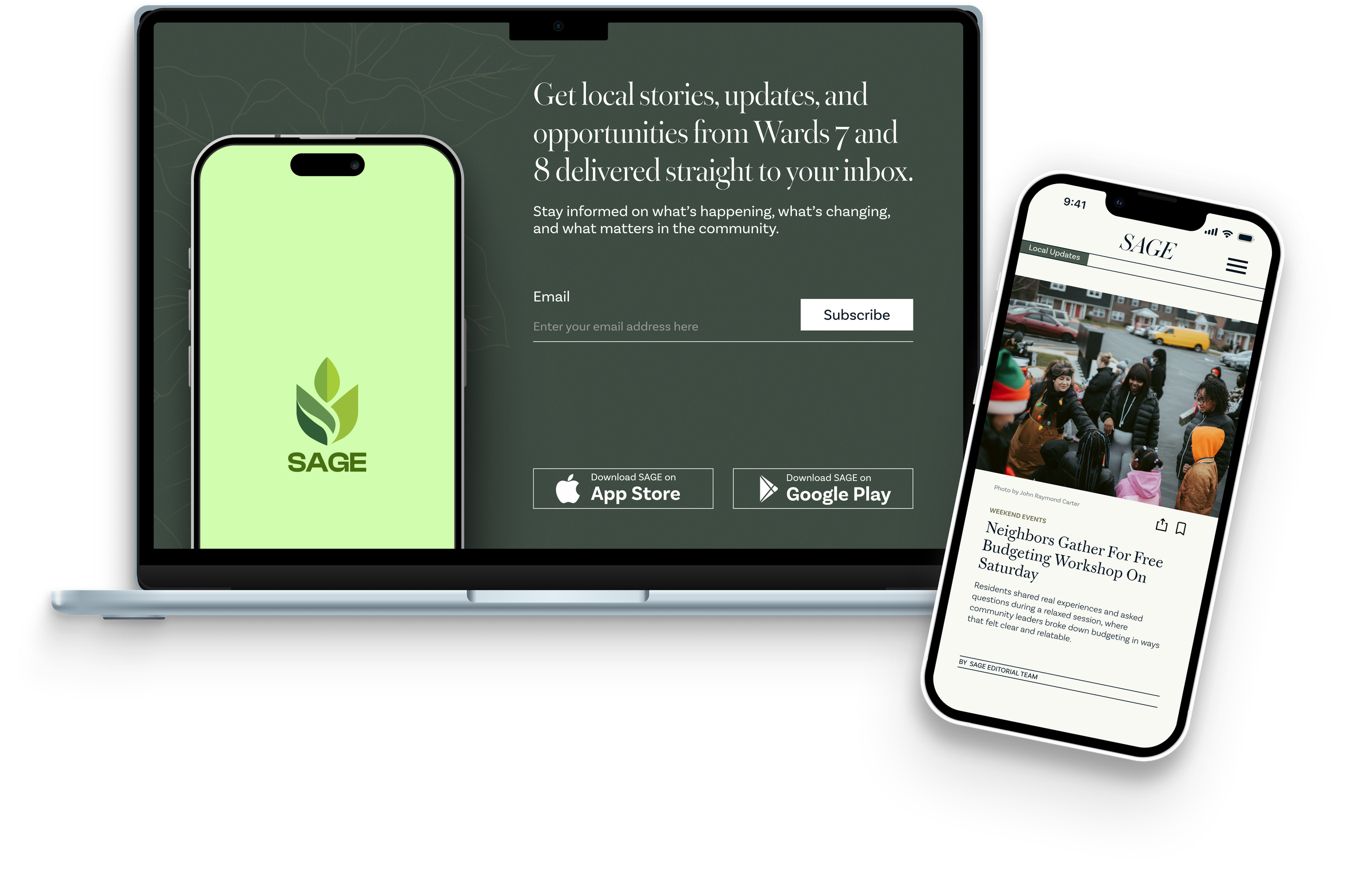 SAGE Editorial website mockup hero image