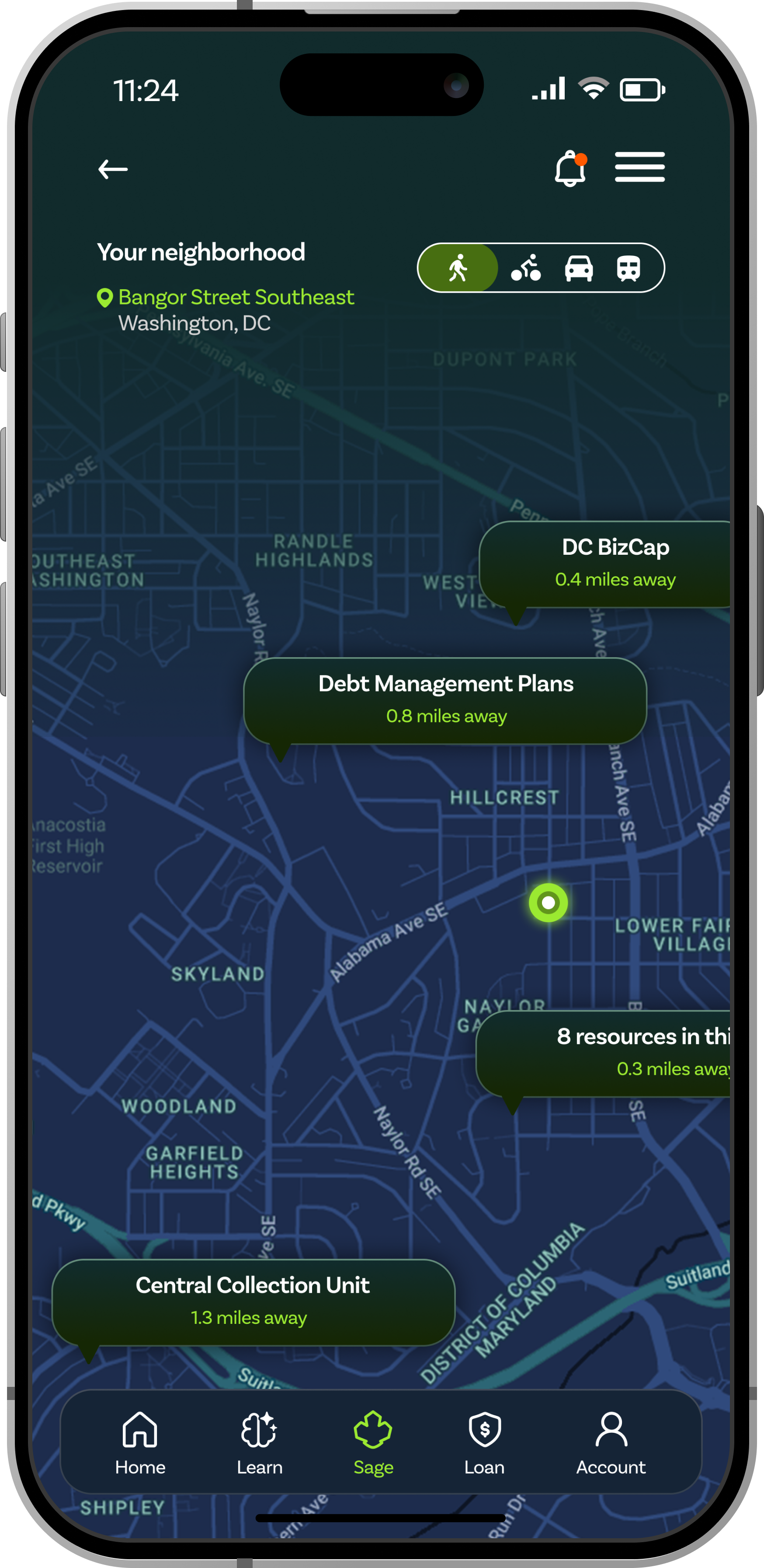 Community Hub screen 2