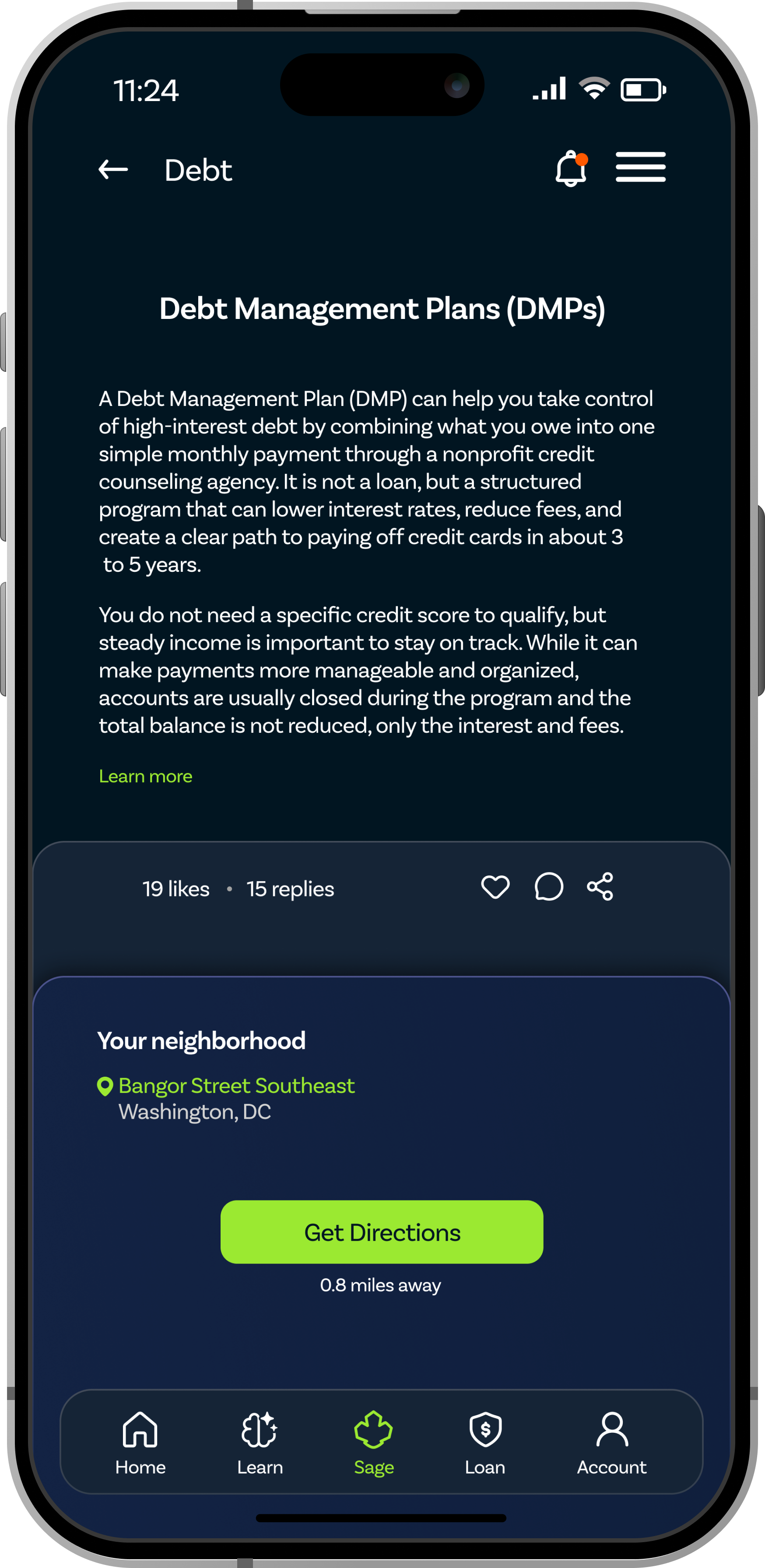 Community Hub screen 3