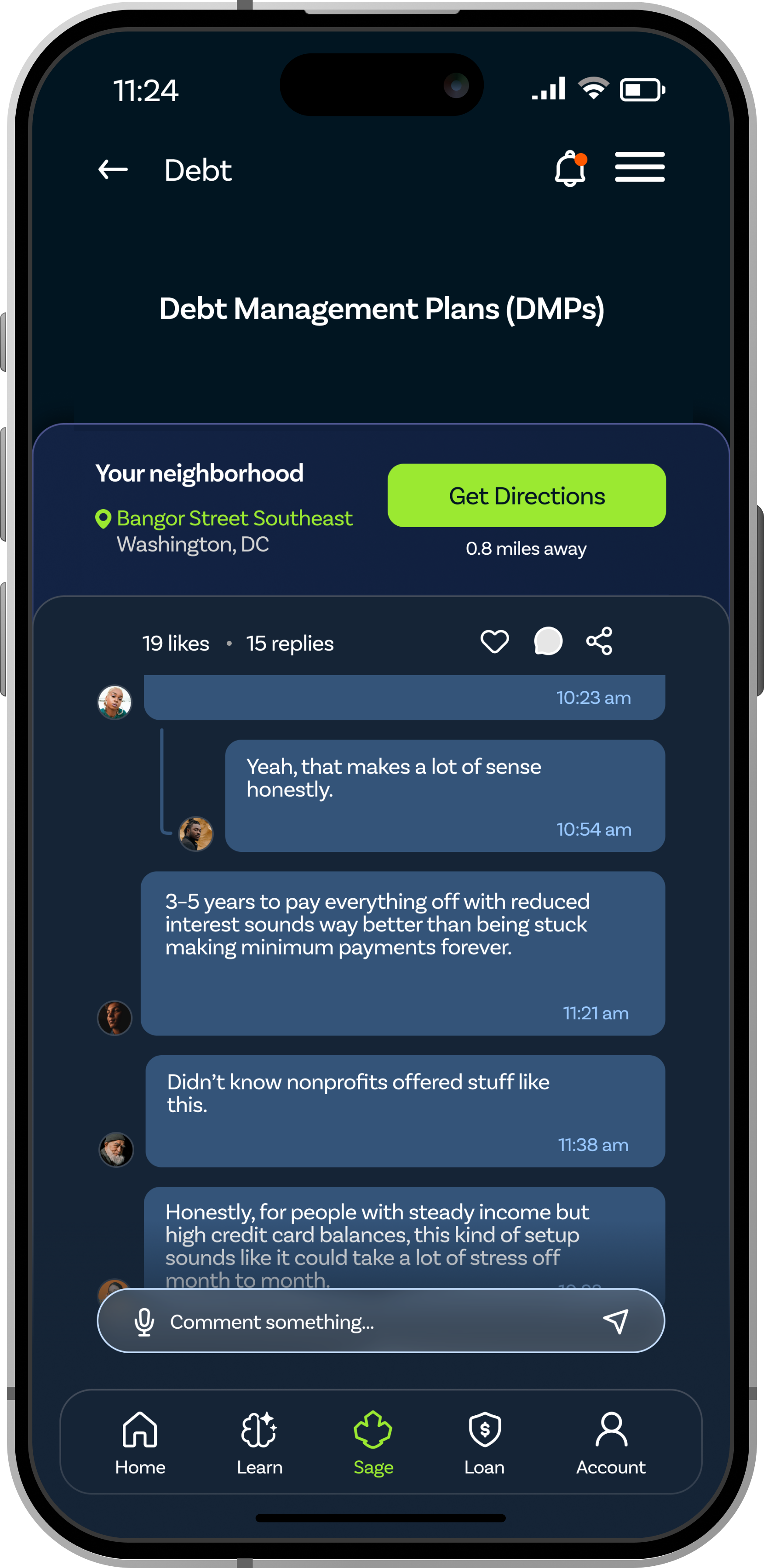 Community Hub screen 4