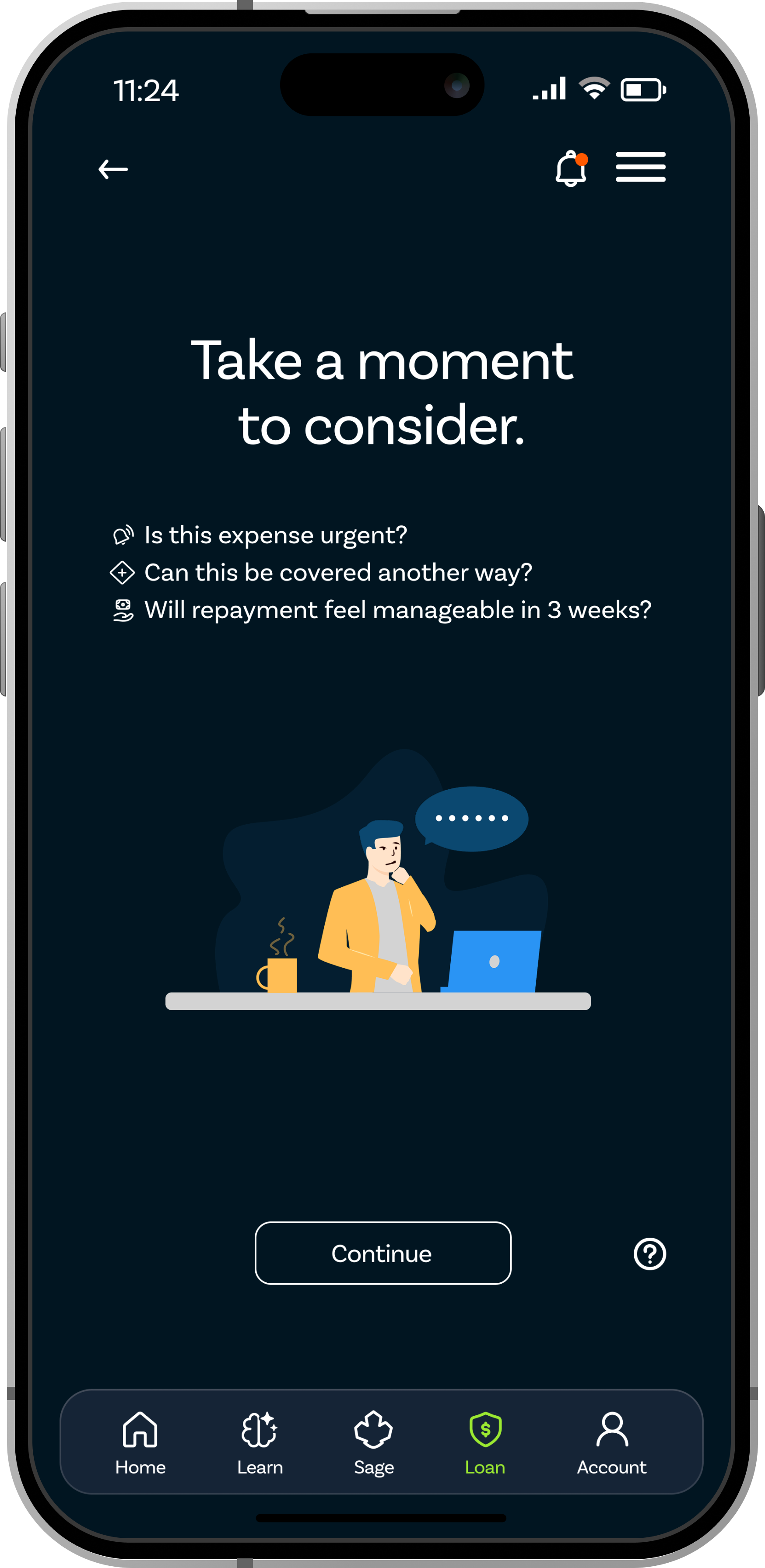 Microloan screen 4