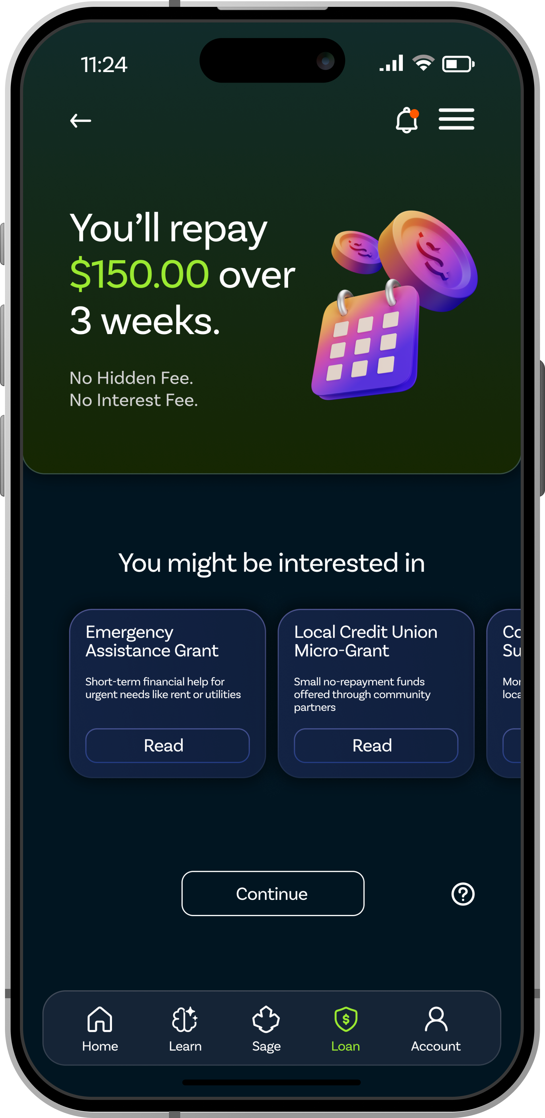 Microloan screen 5