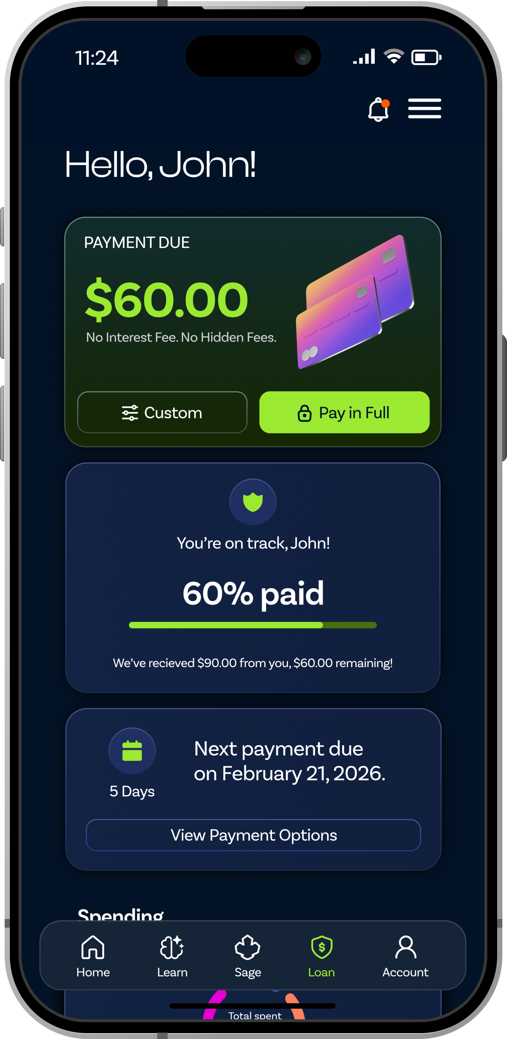 Microloan screen 8
