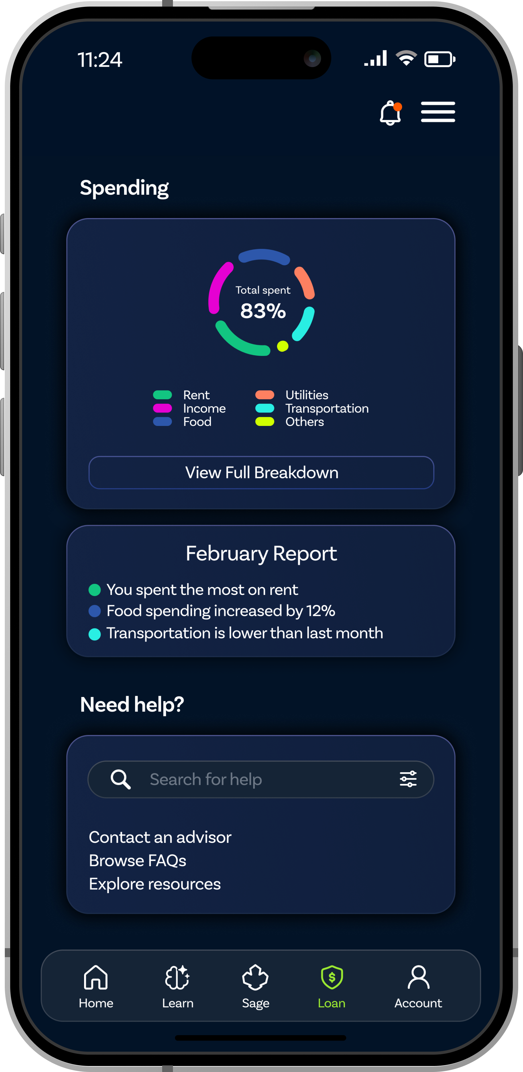 Microloan screen 9